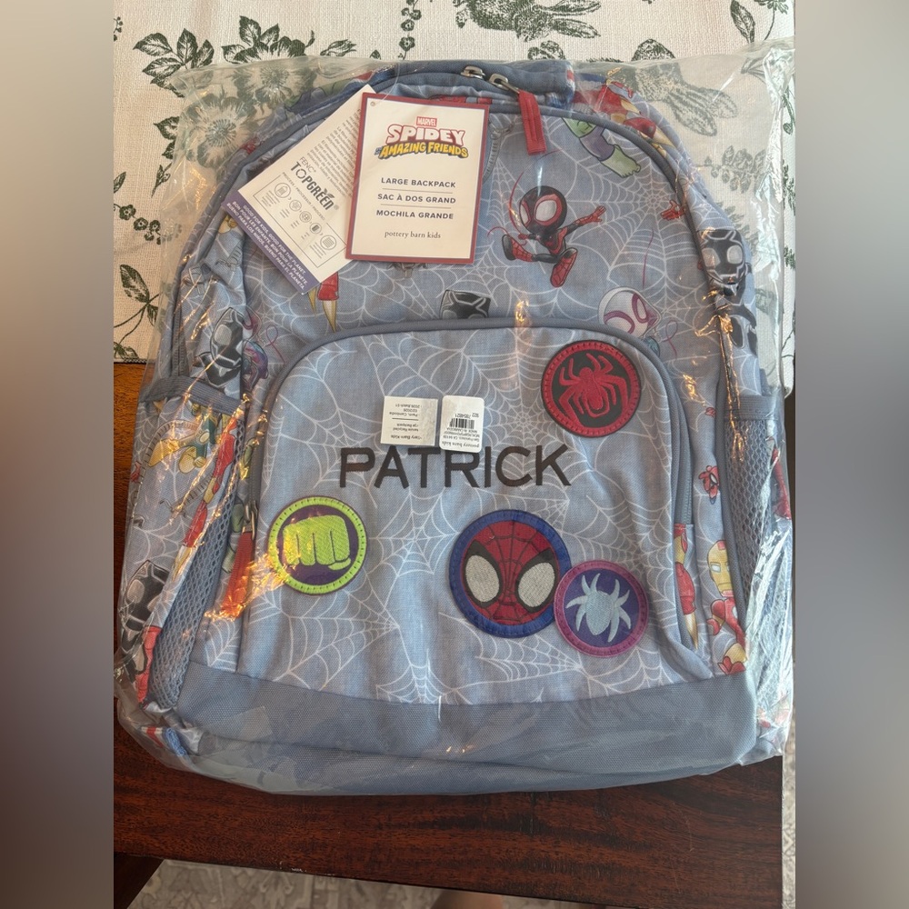 NWT pottery barn large backpack monogrammed Patrick